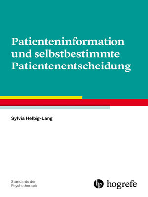 cover image of Patienteninformation und selbstbestimmte Patientenentscheidung